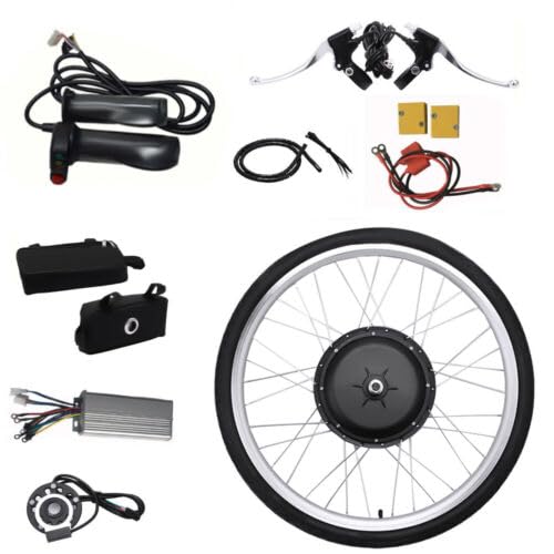 czyuRachel 26 Zoll E-Bike Vorderrad, 36v 250w Elektrofahrrad Umbausatz Conversion Motor Kit Ebike Conversion Kit Electric Bicycle Umbausatz Pedelec Umbausatz Mit Qualität Controller Tasche