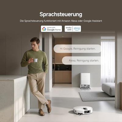 XIAOMI Robot Vacuum 5 Pro Saugroboter mit Wischfunktion, 20.000Pa, Ausfahrbarer Mopp & Seitenbürste, Selbstreinigende All-in-One Basisstation, KI-Navigation, App & Sprachsteuerung