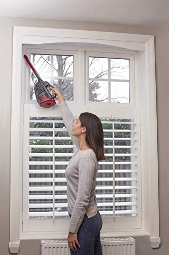BLACK+DECKER Lithium Dustbuster BHHV315B mit Cyclonic Action – 12V Akku Handstaubsauger mit ausziehbarer Fugendüse & Ladestation – Beutelloser, kabelloser Staubsauger – Lange Saugdüse