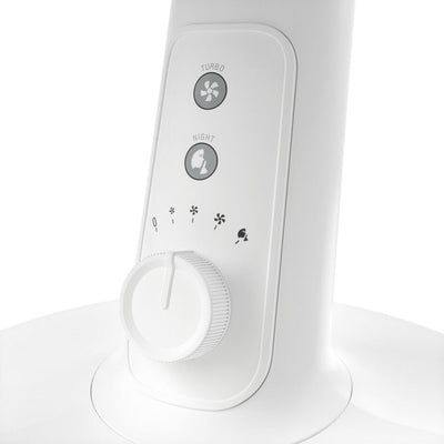 Rowenta VU2730 Turbo Silence Extreme+ Tischventilator | sehr leise und leistungsstark | 4 Geschwindigkeiten | Stille-Nacht-Modus | Turbo Boost | Automatische Oszillation | Weiß
