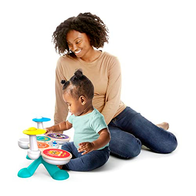 Baby Einstein, Together in Tune, Connected Magic Touch, Holz Schlagzeug, Musikinstrumente, 4 Spielmodi und 10 Melodien, Lautstärkeregler, Holzspielzeug für Kinder, ab 12 monat