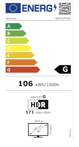 Samsung QLED Q7F4 4K 65 Zoll (165 cm) UHD Fernseher, Q4 AI Prozessor, Quantum Dot für Reale Farben, 4K Upscaling, Knox Security, Adaptive Sound, Samsung Vision AI Smart TV, 65Q7F (2025)