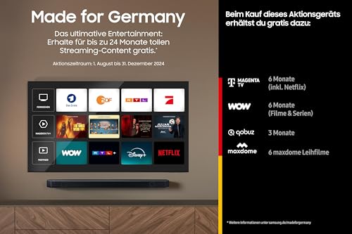 Samsung QLED 4K Fernseher The Frame 65 Zoll, Samsung TV mit mattem Display und austauschbarem Rahmen, Art Mode, Smart TV, GQ65LS03DAUXZG, Deutsches Modell [2024]