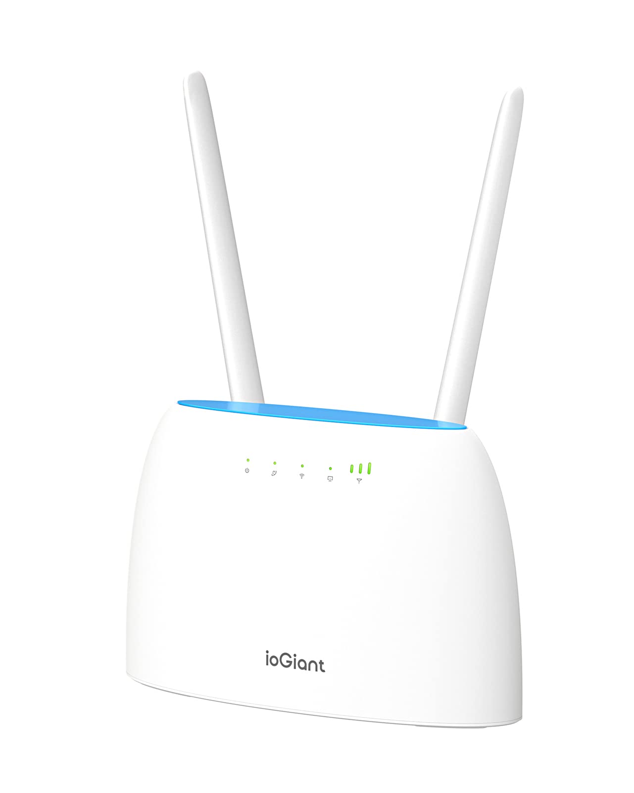ioGiant 4G LTE Router AC1200 Dualband 4G Router für SIM-Karten, Plug & Play, 150 Mbit/s im Download, 867 Mbit/s 5GHz und 300 Mbit/s 2,4GHz, frei konfigurierbarer LAN/WAN-Port mit SIM-Kartensteckplatz
