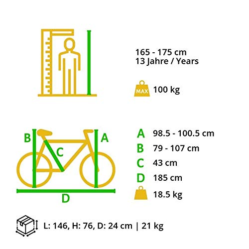 BIKESTAR Hardtail Aluminium Mountainbike Shimano 21 Gang Schaltung, Scheibenbremse 29 Zoll Reifen | 17 Zoll Rahmen Alu MTB | Schwarz Rot