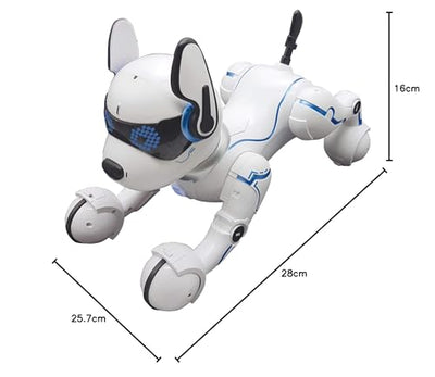 Lexibook Power Puppy - Mein Roboterhund zum Trainieren - Programmierbarer Roboter mit Fernbedienung, Dressurfunktion, Gestensteuerung, Tanz, Musik, Lichteffekte - DOG01