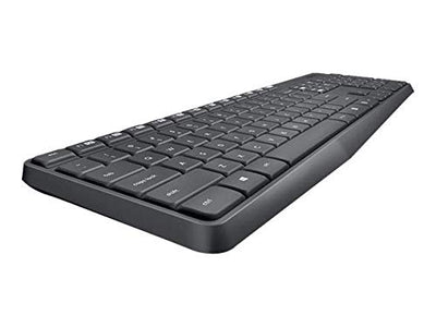 Logitech MK235 RF Wireless QWERTZ Schweiz Schwarz - Tastaturen (Standard, Kabellos, RF Wireless, QWERTZ, Schwarz, Maus enthalten)