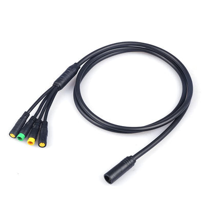 mumisuto Elektrofahrrad 1T4 Kabel, Nylon Wasserdicht 1T4 Elektrofahrrad Kabelbaum Gangsensor Verlängerungskabel 8-poliger Stecker für BAFANG BBS01/BBS02 M