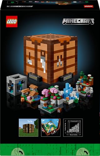 LEGO Minecraft Die Werkbank - Spielzeug zum Bauen für Erwachsene - Ausstellungsmodell mit 8 Figuren, darunter Steve, Alex und Mobs - DIY Deko fürs Wohnzimmer - Minecraft Geschenk für Erwachsene- 21265