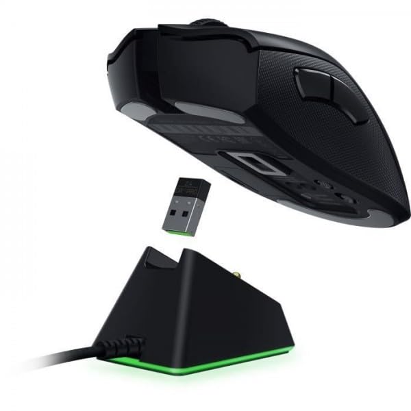 Razer DeathAdder V2 Pro - Kabellose Gaming-Maus mit klassenbester Ergonomie mit 20K DPI Focus+ Sensor (Optische Maus-Switches, 70 Stunden Akku-Laufzeit, 3 Verbindungsmodi) Schwarz
