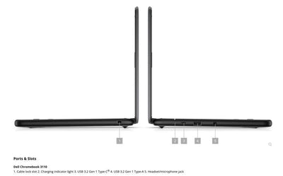 Dell Business Laptop Notebook Chromebook 3110 Celeron N4500 4GB 32GB eMMC 1366x768 Chrome OS (Generalüberholt)