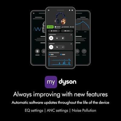 Dyson OnTrac™ kabelloser Kopfhörer mit aktiver Geräuschunterdrückung und bis zu 55 Stunden Akkulaufzeit - Nachtblau/Kupfer