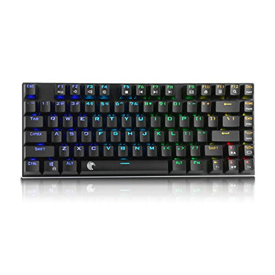 TuToy E-Element Z88 81 Key Nkro USB Kabel RGB Beleuchtete Mechanische Gaming Keyboard Outemu Blau Schalter-Schwarz