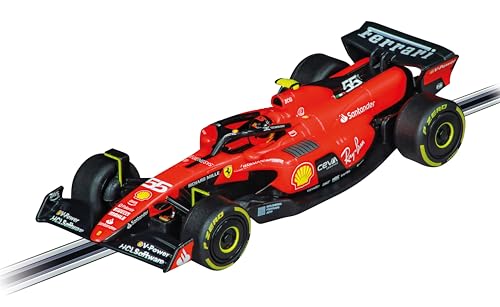 Carrera - 20064239 GO!! Ferrari SF-23 C. Sainz, No.55 | Fahrzeug im Maßstab 1:43 | Slotcar | Kompatibel GO!!!, GO!! Plus & GO!!! Battery Operated