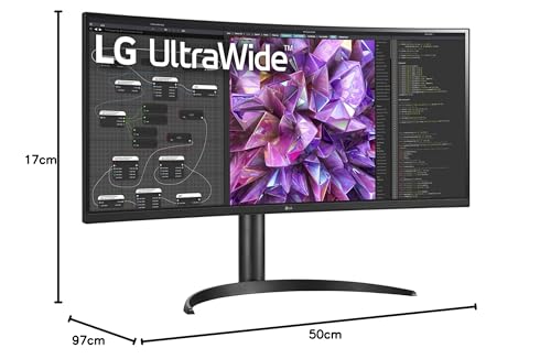 LG Electronics 34WQ75X-B.AEU IPS 21:9 UltraWide Monitor 34" (86,72 cm), TFT-LCD Aktiv Matrix mit White LED Backlight, Anti-Glare, Schwarz