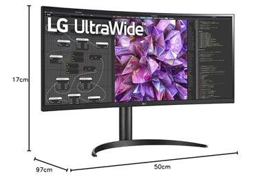 LG Electronics 34WQ75X-B.AEU IPS 21:9 UltraWide Monitor 34" (86,72 cm), TFT-LCD Aktiv Matrix mit White LED Backlight, Anti-Glare, Schwarz