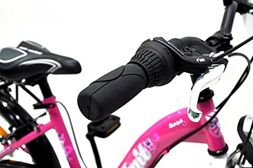 20 Zoll Kinderfahrrad 6-Gang Shimano und Alufelgen Rosa-Weiss TMU