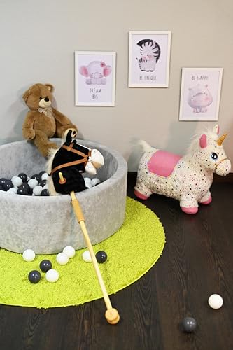 Knorrtoys 40102 - Steckenpferd "Blacky", Schwarz, 45 cm