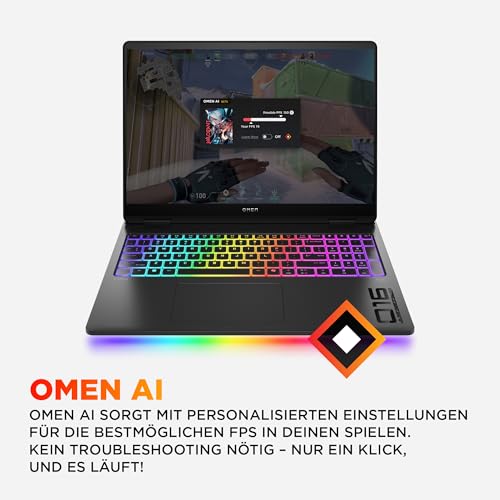 HP Omen MAX Gaming Laptop | 16 Zoll 2K Display 165Hz | Intel Ultra 9-275HX (24C) | NVIDIA GeForce RTX 5080 16GB VRAM | 32GB DDR5 RAM | 1 TB SSD | Windows 11 | QWERTZ | Alu Gehäuse | Shadow Black