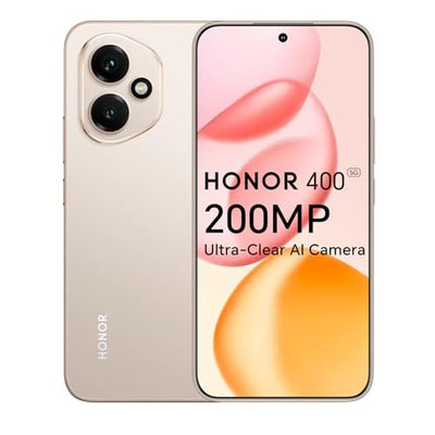 HONOR 400 5G Simlockfreie Handys, 8 GB 256 GB Smartphone, Snapdragon 7 Gen 3, 200 MP ultraklare KI-Kamera, 6,55" 120 Hz AMOLED, 5170 mAh, Dual-SIM, NFC, ohne Ladegerät, Gold