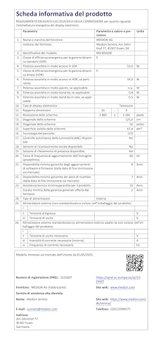 MEDION 125,7 cm (50 Zoll) Ultra HD Fernseher (Smart-TV, HDR10, VIDAA Store, Netflix, Prime Video, Disney+, DAZN, Paramount+, HbbTV, PVR, Bluetooth, MD 850200)