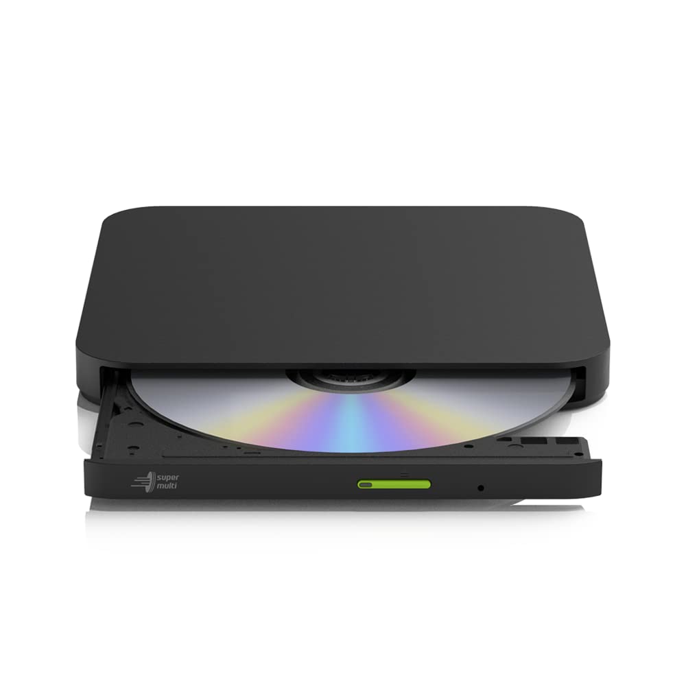 Hitachi LG GP96Y Externer CD DVD Laufwerk USB C, Brenner Laufwerk für Android, Portable Player Brenner Kompatibel mit PC (Windows, Mac, Fire)