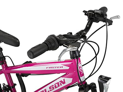 Talson 20 Zoll Fahrrad 18-Gang Mountainbike - mit Gabelfederung und Beleuchtung Neu Lila