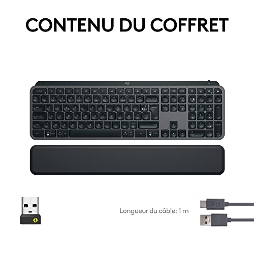 Logitech MX Keys S Plus - Graphit, Französisches AZERTY-Layout