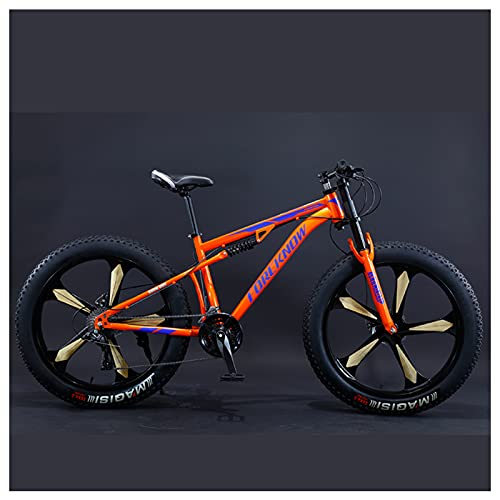 MEVZHH Mountainbikes, 26 Zoll Fat Tire Hardtail Mountainbike, Doppelfederungsrahmend Federgabel All Terrain Mountainfür Männer Frauen/30 Geschwindigkeit/Orae 5 Gesprochen