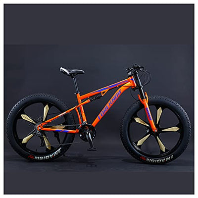MEVZHH Mountainbikes, 26 Zoll Fat Tire Hardtail Mountainbike, Doppelfederungsrahmend Federgabel All Terrain Mountainfür Männer Frauen/30 Geschwindigkeit/Orae 5 Gesprochen