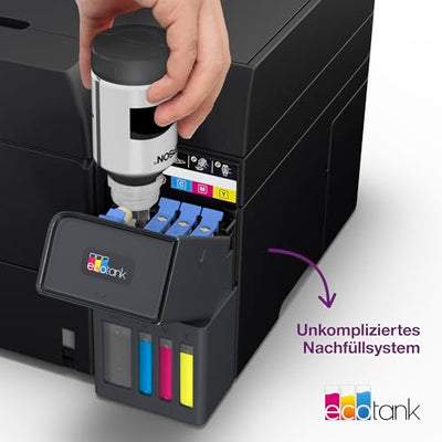 Epson EcoTank ET-4950 A4-Multifunktionsdrucker mit Wi-Fi & AirPrint Tintentank, automatischem Dokumenteneinzug, Duplexdruck, Scannen, Kopieren & Fax, bis zu 3 Jahre Tinte im Lieferumfang enthalten