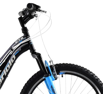 breluxx® 24 Zoll Fullsuspension Mountainbike Capriolo CTX240 FS, 18Gang - schwarz blau