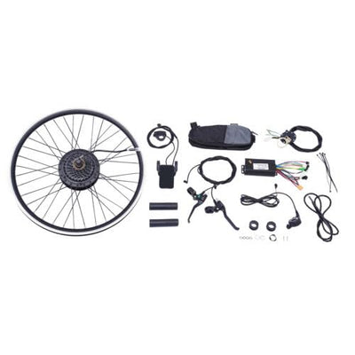 GAOUSD 24 Zoll Vorderrad Elektrofahrrad Umbausatz E-Bike Conversion Kit 36V Mit Display, Bremshebel und Controller Tasche Geeignet für Hinterrad Elektrofahrrad Conversion Kit