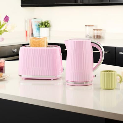 Russell Hobbs Toaster [für 2 Scheiben] Eden (6 Bräunungsstufen, Hebefunktion, Auftau-, Aufwärm- & Stoppfunktion, Krümelschublade, Brötchenaufsatz, Himbeere) 27372-56