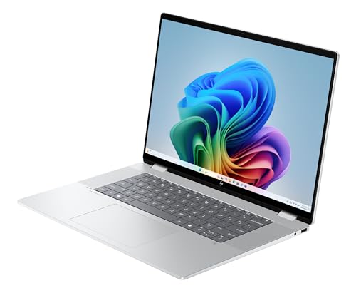 HP OmniBook X Flip 2in1 Next Gen AI Laptop | Intel Ultra 5-226V (8C) | dedizierte NPU für KI | 40 NPU Tops | Copilot+ PC | 16" WUXGA 1920x1200 Touchscreen | 16GB | 512GB SSD | Win11 | QWERTZ | Silber