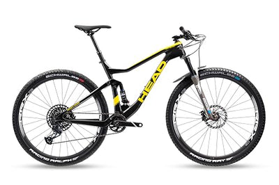 Head Unisex – Erwachsene Adapt Edge Team Full Suspension Bike, schwarz metallic/gelb, 52