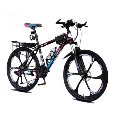 Wmmner Mountainbike, 24 Zoll, 26 Zoll, 27,5 Zoll, 21 Gänge, Dual-Disc-Bremse, 6 Speichenräder für Männer, Frauen, Erwachsene, Fahrkapazität: 200 kg/a/26 Zoll