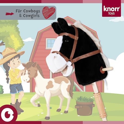 Knorrtoys 40102 - Steckenpferd "Blacky", Schwarz, 45 cm