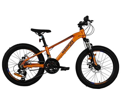 Keskin HT MTB1 20" Kinder Mountainbike – 21-Gang, 2.35" Luftreifen, Scheibenbremsen, Aluminiumrahmen, Orange