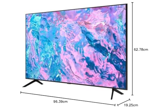 Samsung Crystal UHD CU7172 43 Zoll Fernseher (UE43CU7172UXXH, Modell 2023), PurColor, Crystal Prozessor 4K, Motion Xcelerator, Smart TV [2023]