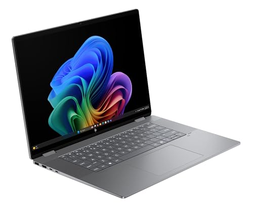 HP OmniBook X Flip 2in1 Next Gen AI Laptop | AMD Ryzen AI 7 350 (8C) | dedizierte NPU für KI | 50NPU Tops | Copilot+ PC | 16" 3K 2880x1800 OLED-Touchscreen | 16GB | 1TB SSD | Win11 | QWERTZ | Silber