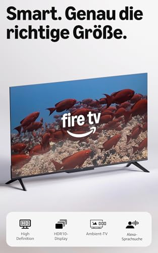 Amazon Fire TV 2-Serie (neueste Generation), 32-Zoll-Smart-TV in HD mit Alexa-Fernbedienung, schnellem Streaming, Dolby Audio, Ambient-TV und kostenlosem Live-TV