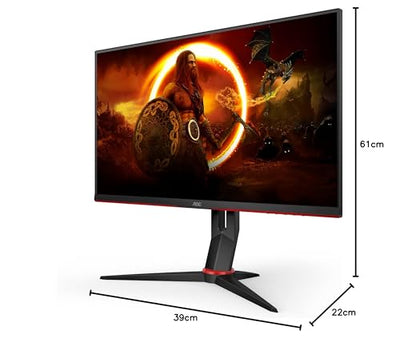 AOC Gaming 27G2SP - 27 Zoll FHD Monitor, 165 Hz, 1 ms, FreeSync Premium (1920x1080, VGA, HDMI, DisplayPort) schwarz/rot