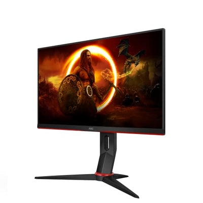AOC Gaming 24G2SP - 24 Zoll FHD Monitor, 165 Hz, 1 ms, FreeSync Premium (1920x1080, VGA, HDMI, DisplayPort) schwarz/rot