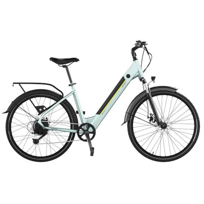 Cecotec Elektro-Stadtfahrrad Urban, 250W, 28-Zoll-Räder, 90 km Reichweite, 460 Wh Batterie, Vorderradfederung, 7-Gang-Shimano-Schaltung und Doppel-Hydraulikbremsscheiben