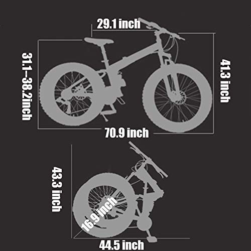 Wmmner Mountainbike mit doppelter Federung mit großem Reifen für Männer und Frauen, zusammenklappbares Mountainbike für Erwachsene, mechanische Scheibenbremsen und hoher Rahmen aus Stahl