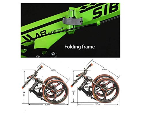 Wmmner Mountainbike, 21 Gänge, Unisex, Doppelfederung, Karbonstahl, 61 cm (24 Zoll), 66 cm (26 Zoll), Integralrad, Weiß, 27 Geschwindigkeit