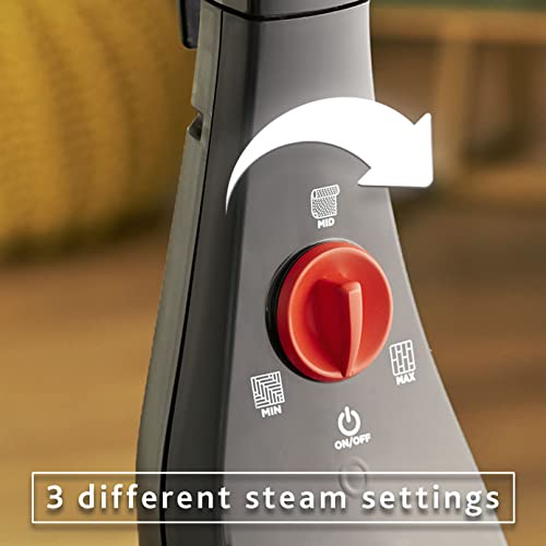 Vileda Steam Plus Dampfreiniger mit Mikrofaser-Pad, hygienische Bodenreinigung, entfernt bis zu 99,9% der Bakterien und Viren*, für alle Böden, ideal für Teppiche