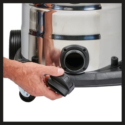 Einhell Nass-Trockensauger TE-VC 2230 SACL (1.400 W, 220 mbar, 8m Aktionsradius, HEPA-Faltenfilter inkl. Filterreinigungssystem, 30l Behälter, Staubschutzklasse L, 2.000 W Automatiksteckdose)
