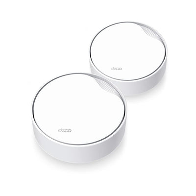 TP-Link Deco X50-PoE Wi-Fi 6 Mesh WLAN Set(2 Pack), AX3000 Dualband Router &Repeater(Unterstützt PoE und DC-Stromversorgung, 2.5Gbps Port, Reichweite bis zu 420m²,WPA3, ideal für große Häus) weiß